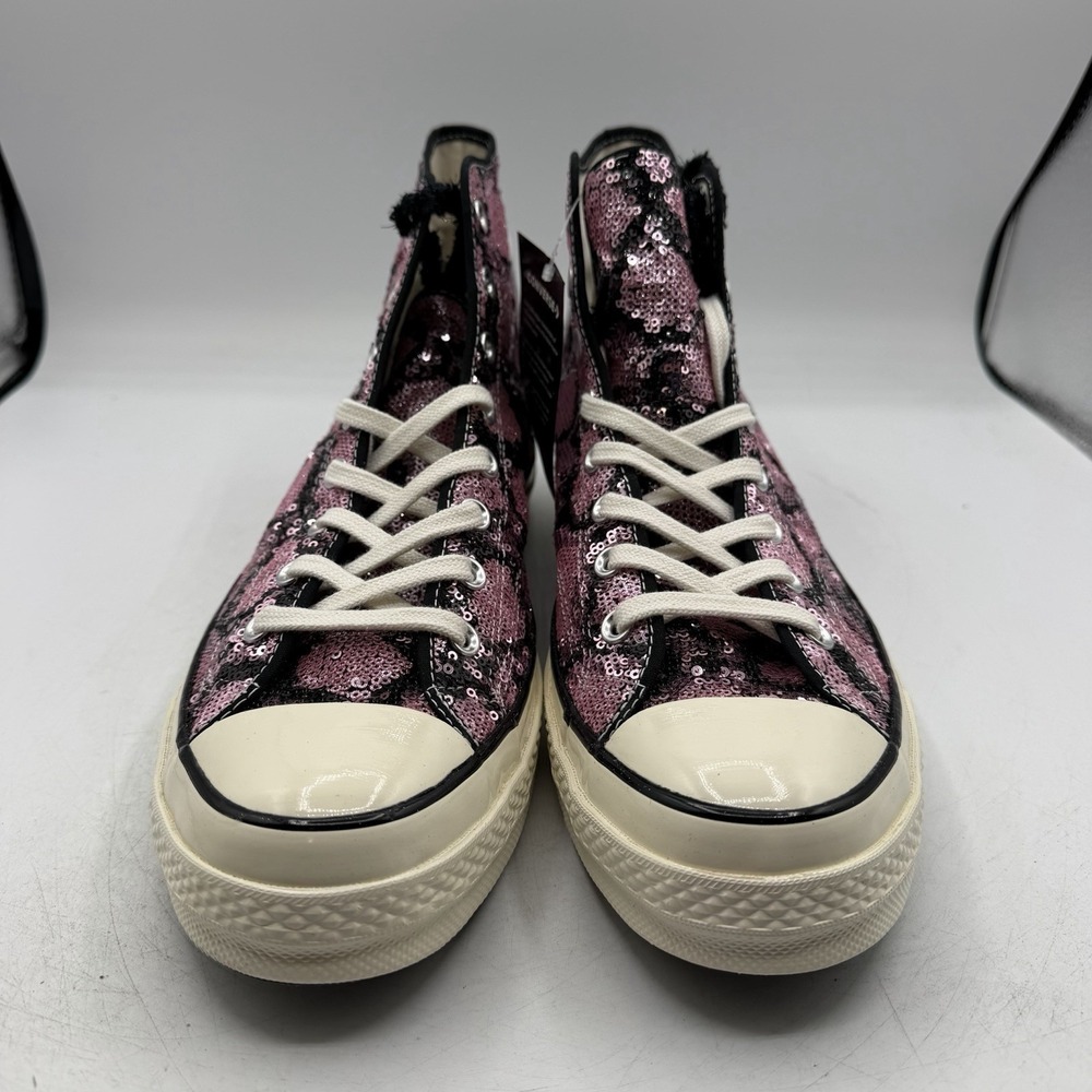 Converse Chuck 70 High Shoes Mens 11 Womens 13 Pink Sequin Snake Pattern Sneaker - Picture 4 of 11